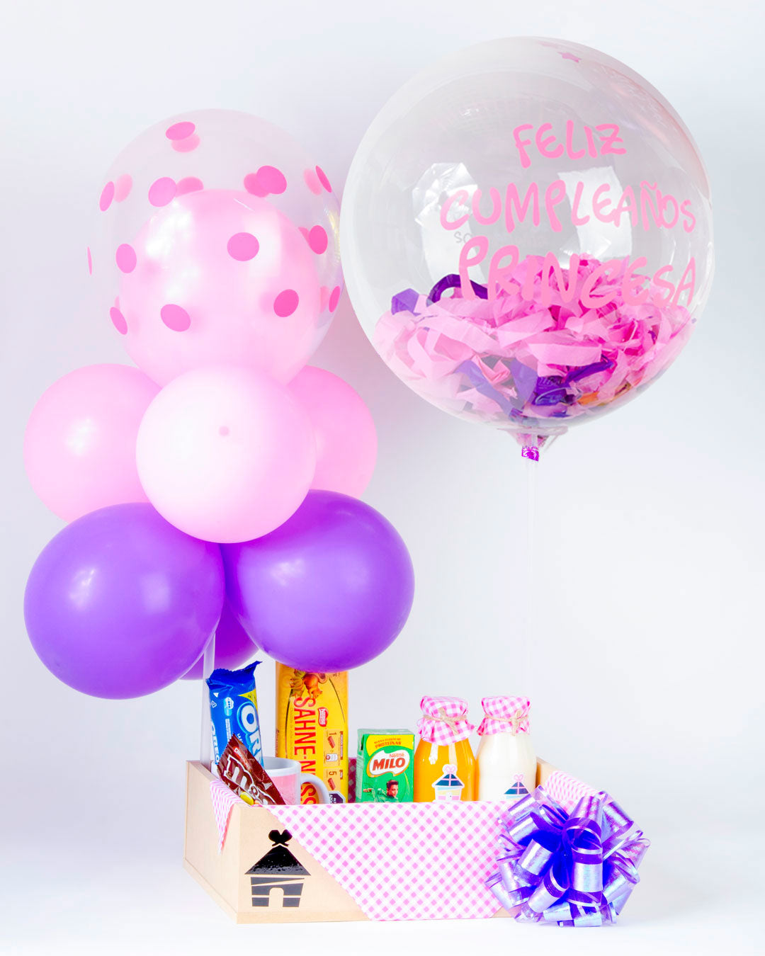 desayuno sorpresa a domicilio, desayunos sorpresa, desayunos con globos de helio, desayunos de regalo