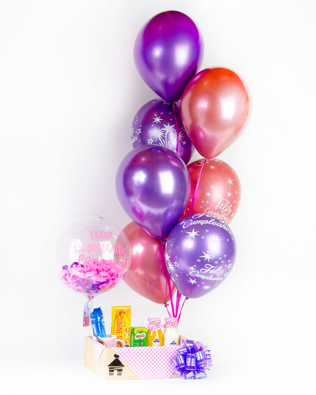 desayuno sorpresa a domicilio, desayunos sorpresa, desayunos con globos de helio, desayunos de regalo
