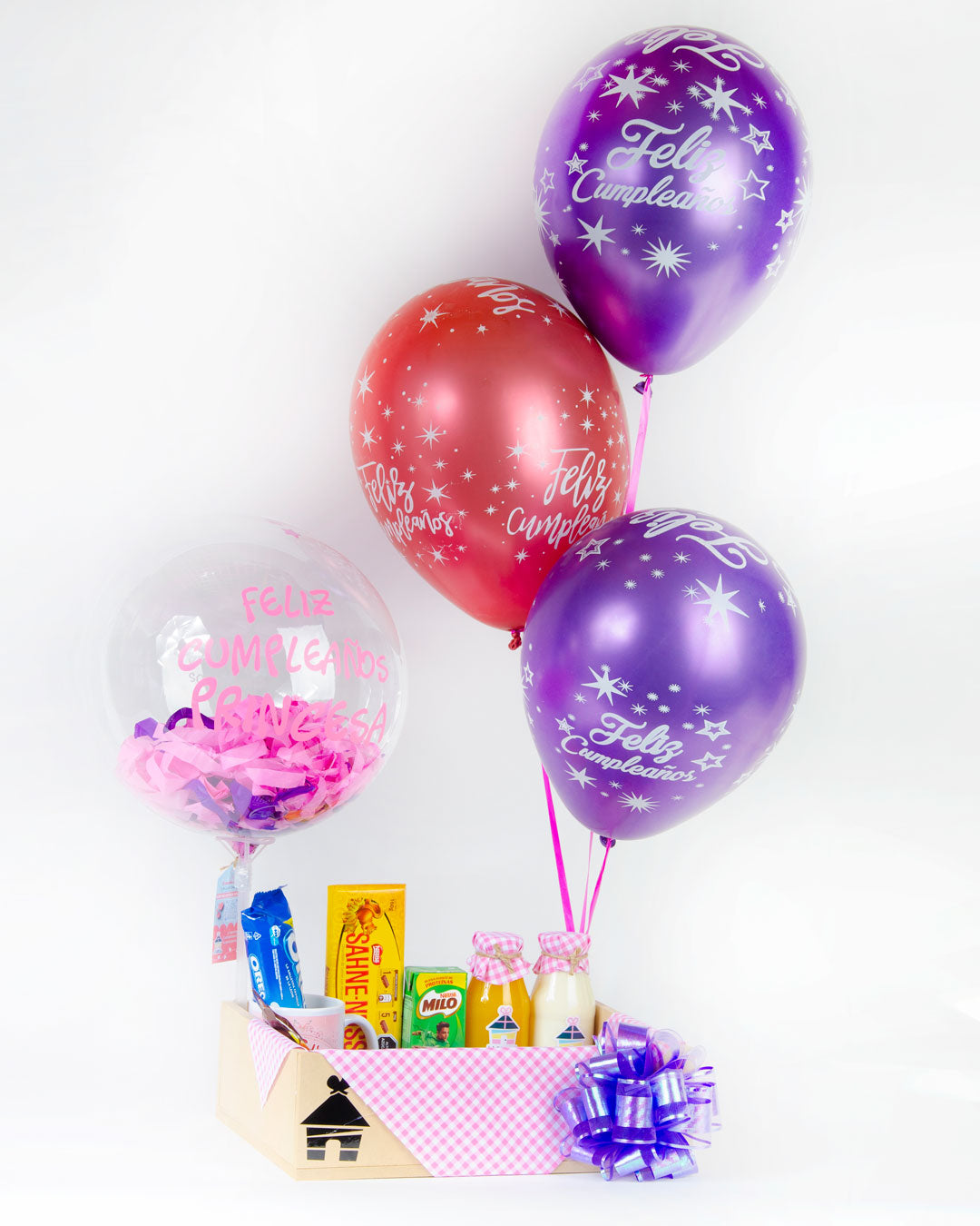 desayuno sorpresa a domicilio, desayunos sorpresa, desayunos con globos de helio, desayunos de regalo