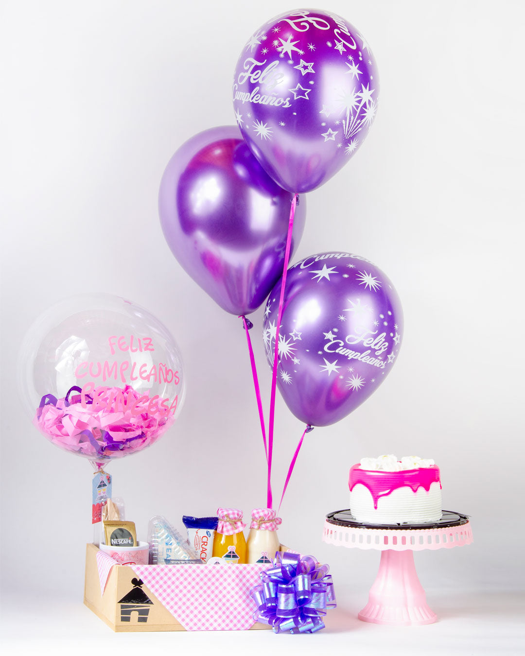 desayuno sorpresa a domicilio, desayunos sorpresa, desayunos con globos de helio, desayunos de regalo