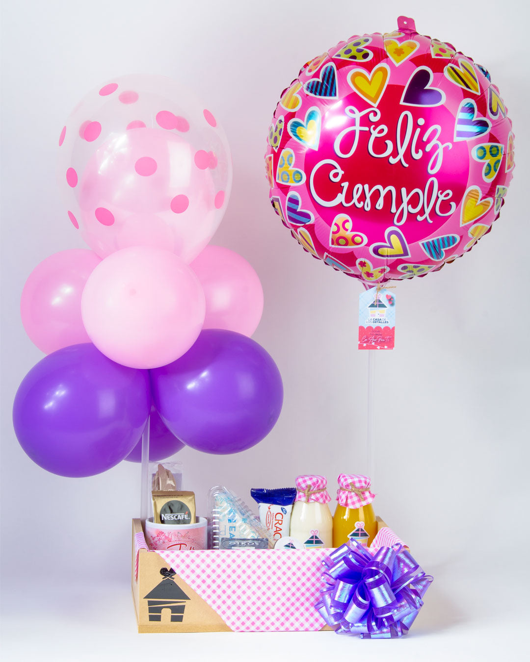 desayuno sorpresa a domicilio, desayunos sorpresa, desayunos con globos, desayunos de regalo