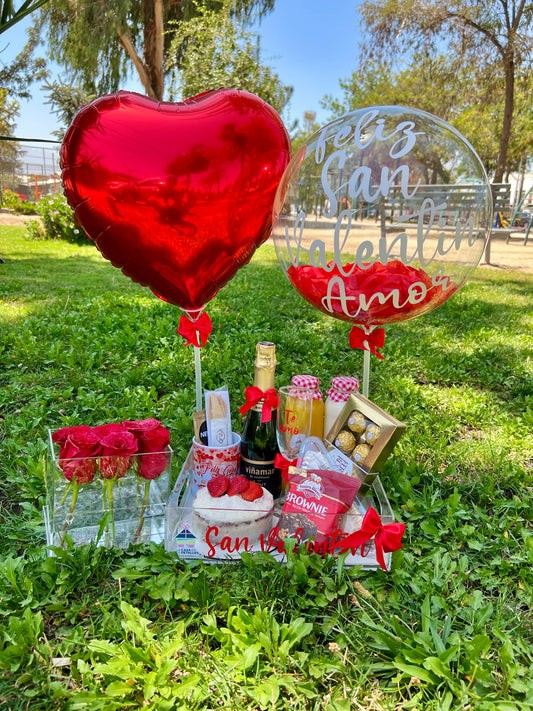 San Valentin +  6 rosas Luxury